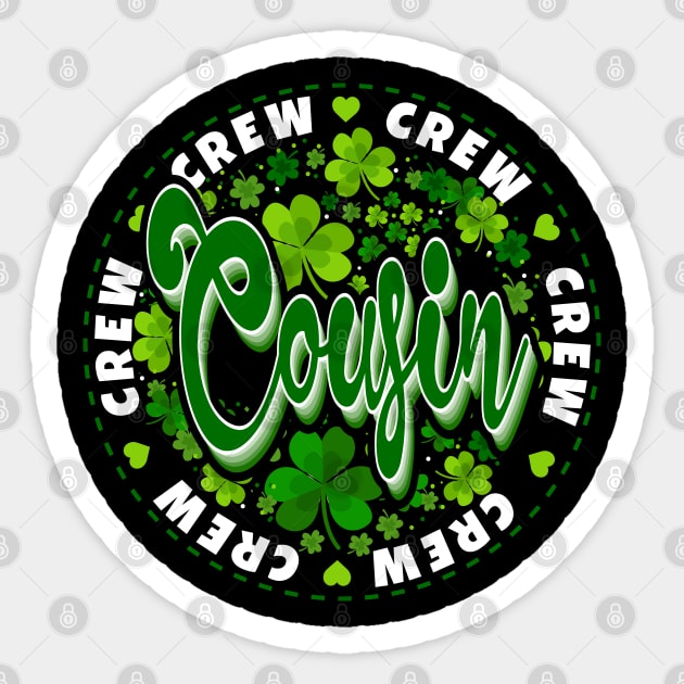 Cousin Crew Family St Patrick's Day Green White Sticker by JaussZ